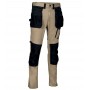 Pantalon Stretch Coton/Poly Gris/Noir 245gr + Genouillières