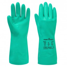 Portwest A810 | Gant Chimique en Nitrile Vert 32cm
