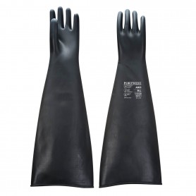 Portwest A803 | Gant Chimique en Latex Lourd Noir 60cm