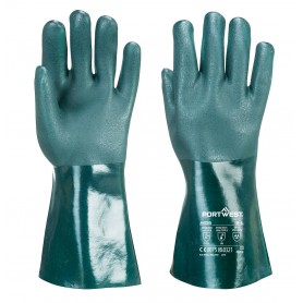 Portwest A835 | Gant Chimique en PVC Épais Vert 35cm