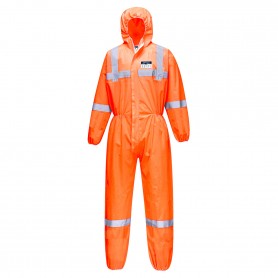 Portwest ST36 | (x50) Combinaison Jetable Réfléchissante Orange Type 5/6